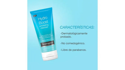 Neutrogena – Hydro Boost Exfoliating Cleanser (150 ml ) | Exfoliante Facial Hidratante con Ácido Hialurónico