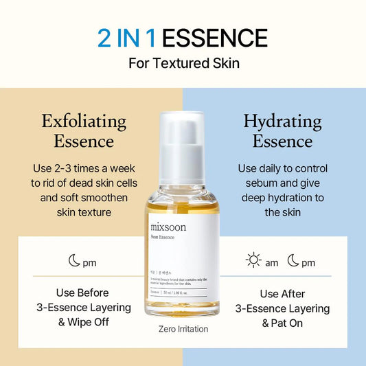 Mixsoon – Bean Essence (50 ml) | Esencia Reparadora e Hidratante 30ml