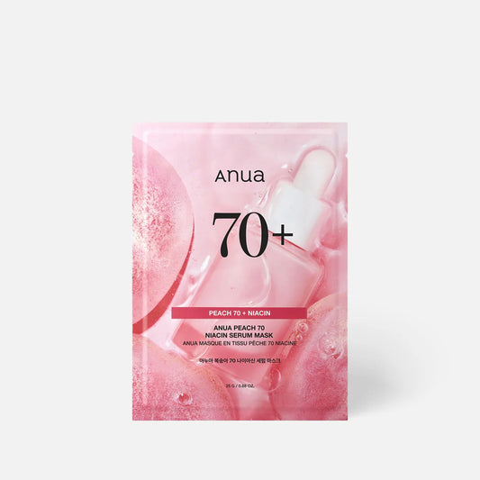 Anua – Peach 70+ Niacin Mask | Mascarilla Facial Iluminadora y Suavizante