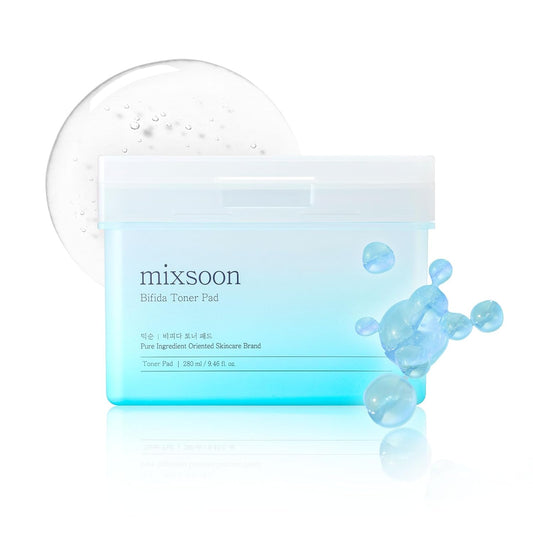Mixsoon – Bifida Toner Pad (280 ml) | Discos Tonificantes Hidratantes y Reparadores