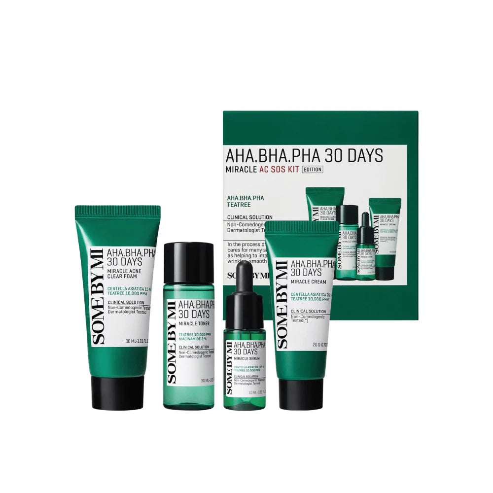 AHA, BHA, PHA 30 Days Miracle AC SOS Kit [4 pcs] - SOME BY MI