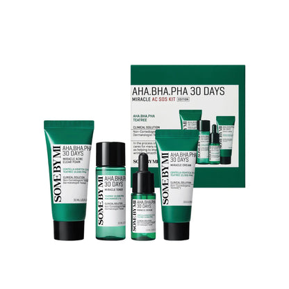 AHA, BHA, PHA 30 Days Miracle AC SOS Kit [4 pcs] - SOME BY MI