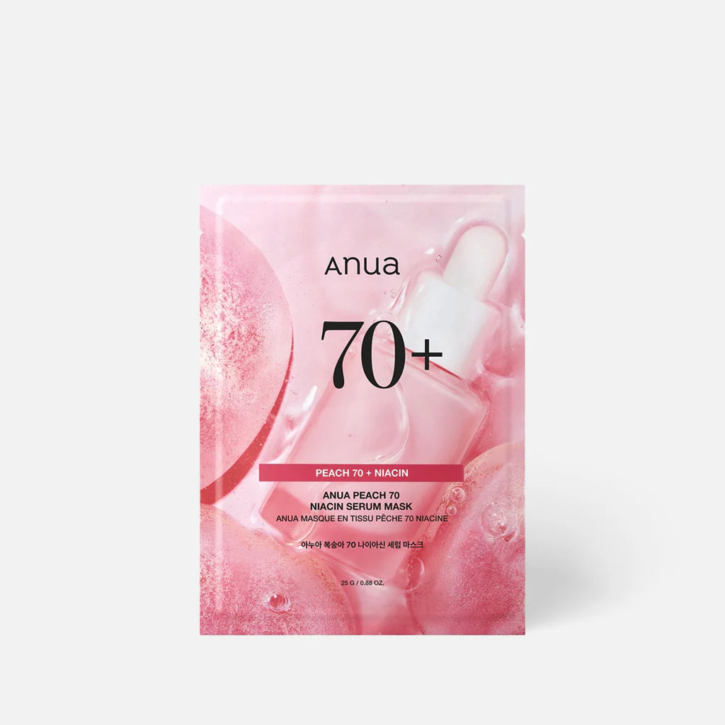 Anua – Peach 70+ Niacin Mask | Mascarilla Facial Iluminadora y Suavizante