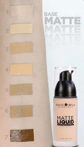 Base Matte – Dolce Bella [30ml] | Base Líquida de Cobertura Total y Acabado Mate