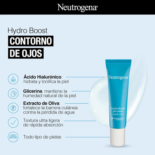 Neutrogena – Hydro Boost Eye Cream (15 ml) | Contorno de Ojos Hidratante con Ácido Hialurónico