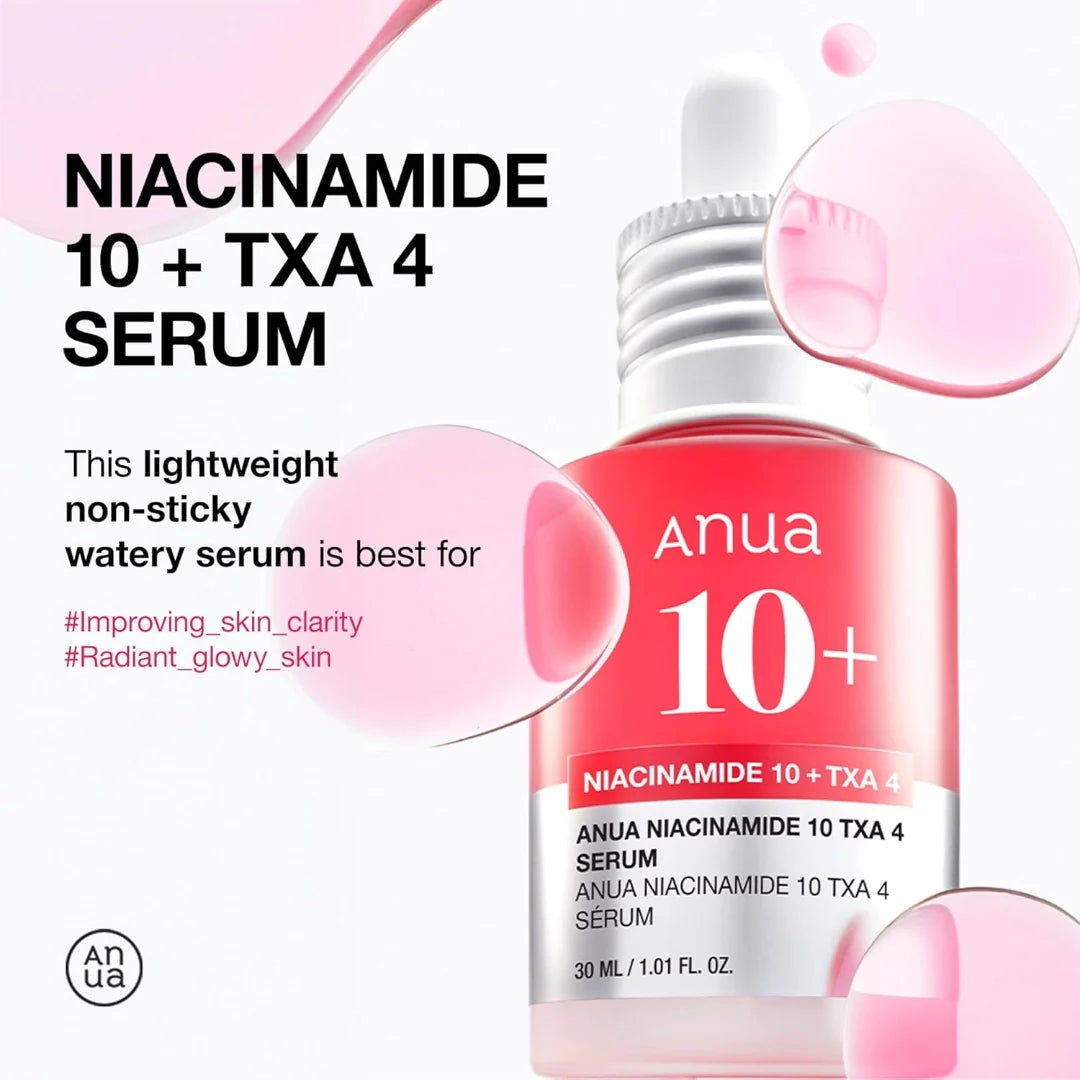 Anua – Niacinamide 10% + TXA 4% Serum (30 ml) | Sérum Iluminador y Antimanchas