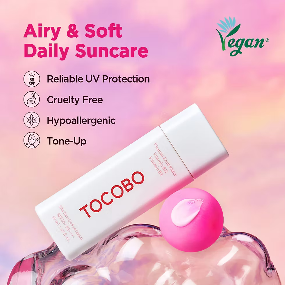 TOCOBO – Vita Tone Up Sun Cream SPF50+ PA++++ (50 ml) | Protector Solar Iluminador y Hidratante