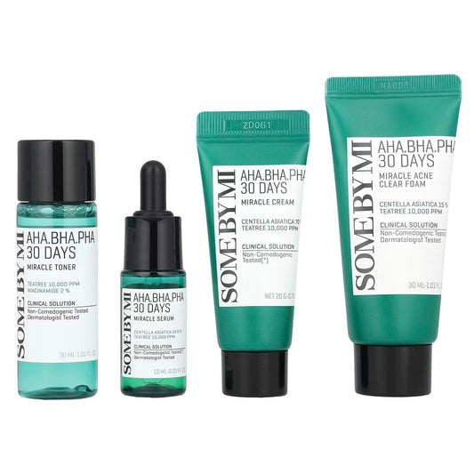 AHA, BHA, PHA 30 Days Miracle AC SOS Kit [4 pcs] - SOME BY MI