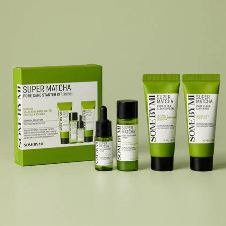 Super Matcha Pore Care Starter Kit [4 pcs] - SOME BY MI